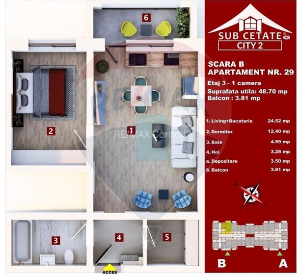 Apartament 2 cam NOU-Subcetate City 2 | 49 mp | FINALIZAT - 4