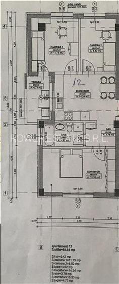 Apartament 3 camere,69 mp, situat pe strada Borhanciului! - 2
