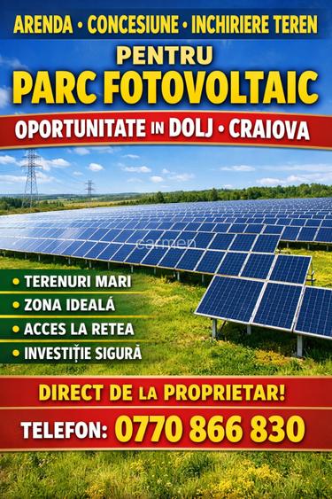 Teren  / inchiriere /concesionare / arenda pretabil parc fotovoltaic vanzare - 8