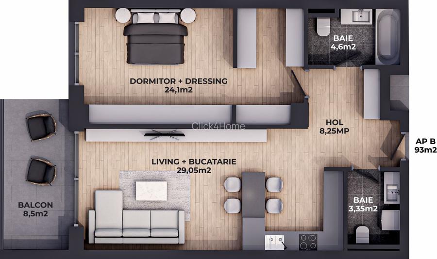 Investiție | Apartament nou în FAZA II Residence5 Forest, lângă școlile private - 2