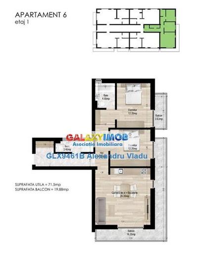 Apartament 3 camere, bloc 2024, Aparatorii Patriei - 9
