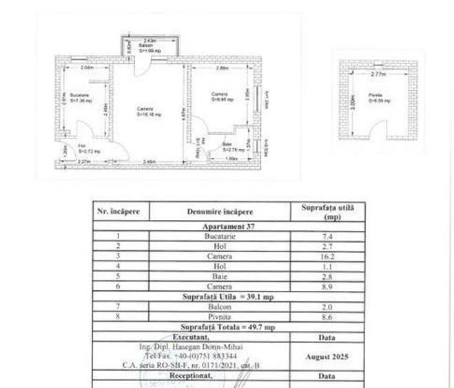 Apartament 2 camere cu balcon zona Ciresica - 4