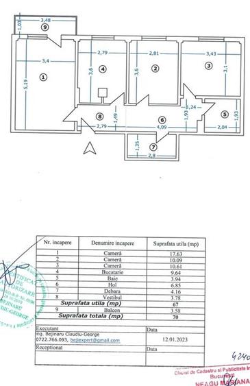 3 CAMERE - TURDA ION MIHALACHE - VEDERE SPATE - 7/8 - BLOC 1980 - 1