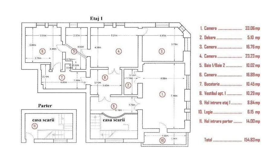 Apartament de inchiriat in vila | Bd Dacia - Piata Spaniei | 155 mp - 16