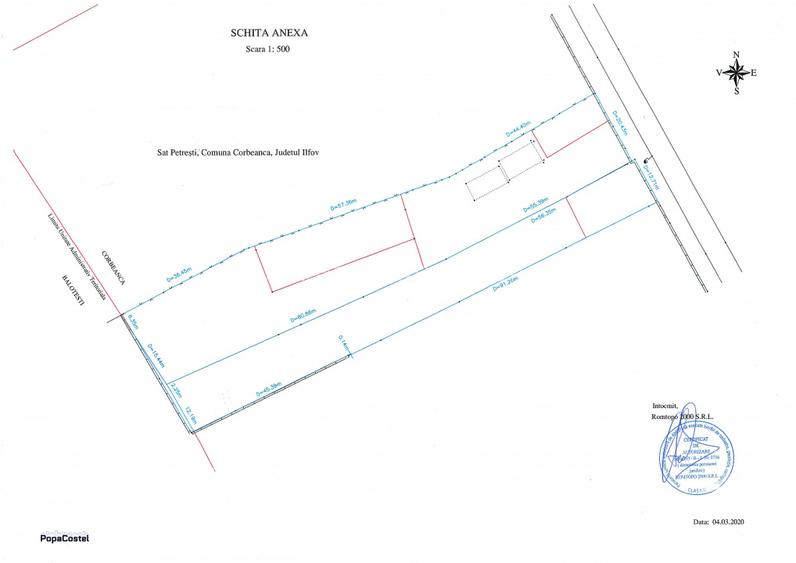Petresti - Corbeanca 4648 mp intravilan desch. 33 m, utilitati, acces asfaltat - 16