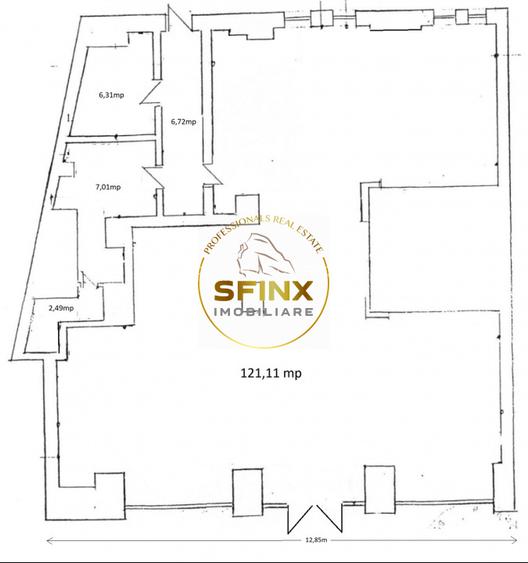 Spatiu comercial Romana - Bd. Magheru vitrina 11ml suprafata 144mp - 2