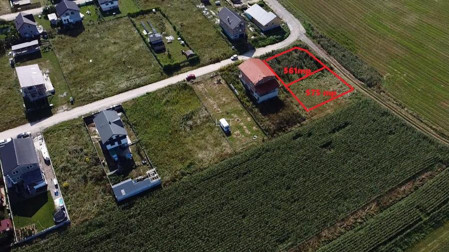 Teren intravilan 1.136 mp, 2 parcele alipite, Bod – utilitati la poarta - 2