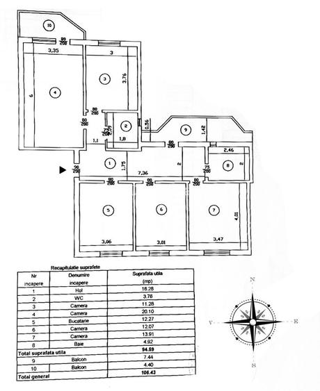 Nicolina - esplanada, 4 camere decomandat, etaj 1, mutare imediata - 1
