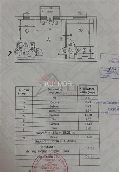 Etaj 3, apartament cu 2 camere Mircea cel Batran - 10
