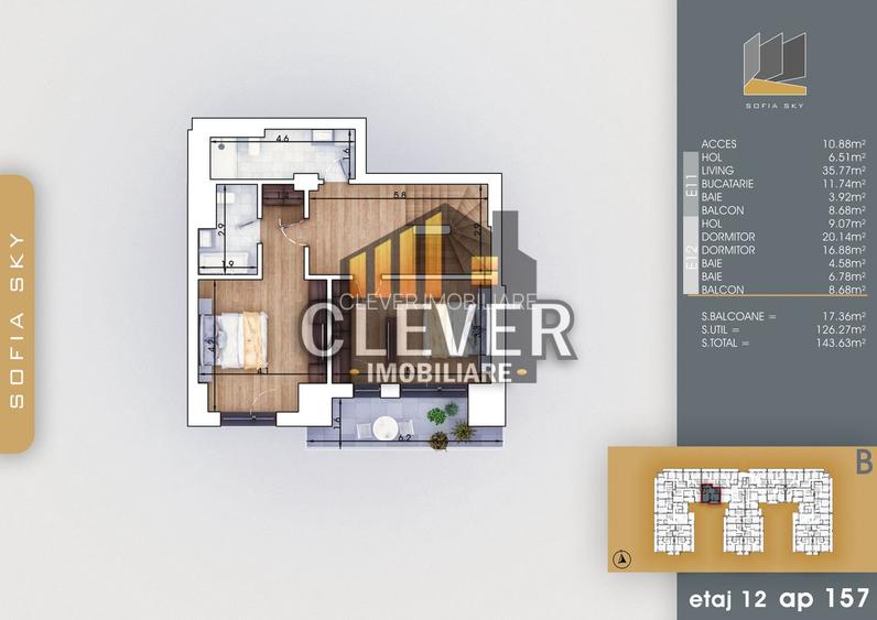 3 Camere-Duplex 7 Min. Metrou Teclu Incalzire in Pardoseala - 1