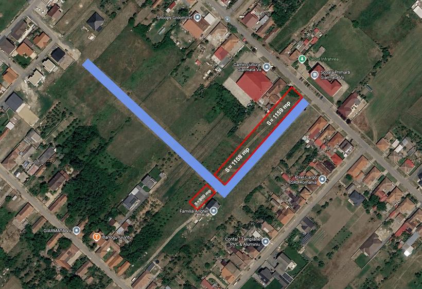 Teren intravilan 1.158 mp | Giarmata Vii | Acces asigurat
