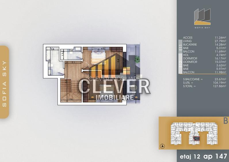 Apartament Dupex 3 camere, Comision 0%, Metrou Teclu - 3