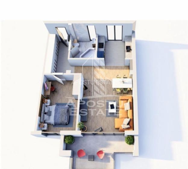 Apartament cu 2 camere, bloc nou, etajul 1, zona Girocului - 2