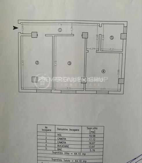Etaj intermediar! Apartament 2 camere 64mp, CUG, CT, BLOC NOU - 7