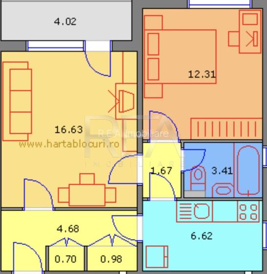 2 camere, 6/10, anvelopat, 51 mp- Drumul Taberei - 3