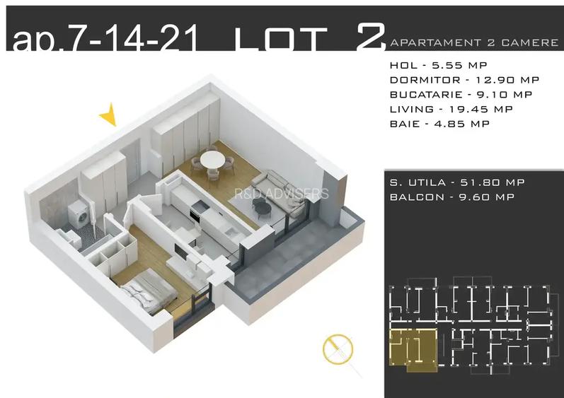 Apartament 2 camere decomandat Theodor Pallady metrou Nicolae Teclu - 4