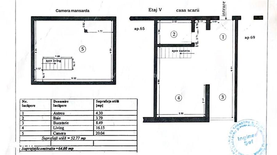 Apartament modern 53 mp  pe 2 niveluri -  complet utilat – Nufărul - 14
