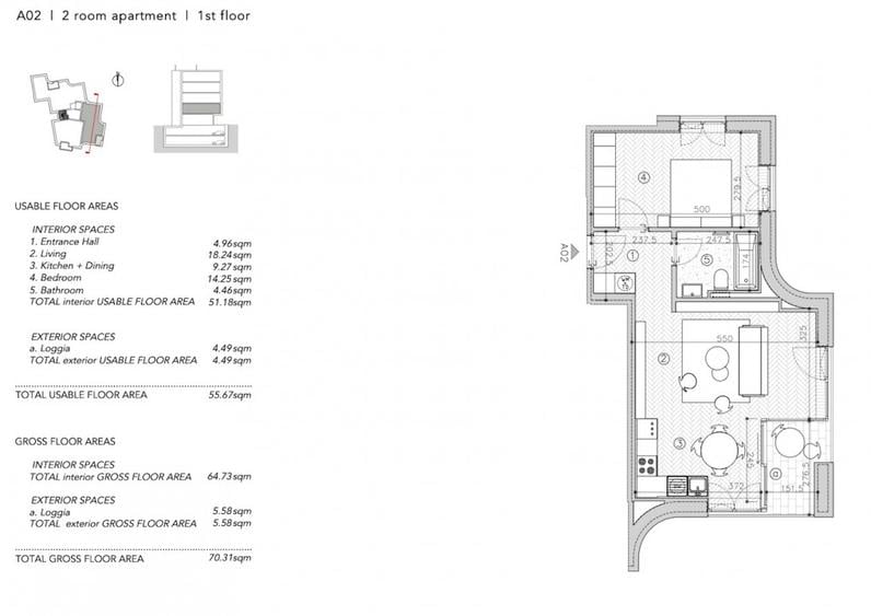 Apartament cu 2 camere de vanzare in bloc boutique - 4