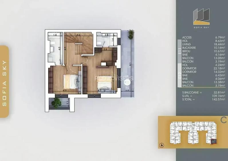 Apartament 4 camere dispus pe 3 etaje, foarte aproape de metrou Teclu - 3