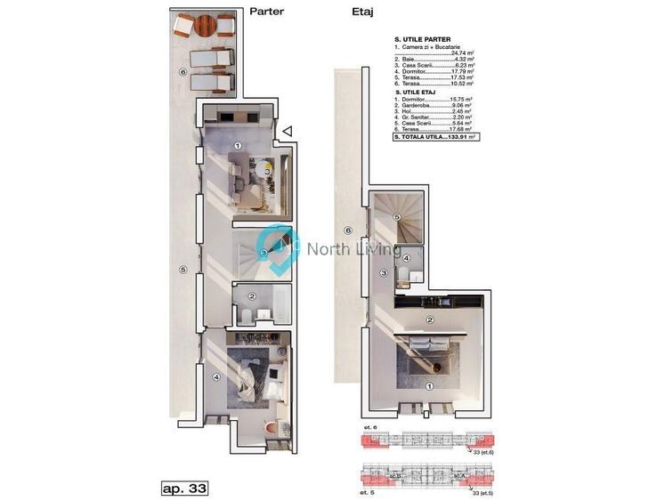 Penthouse 3 camere, 133 mp, terase, Prelungirea Ghencea - 11
