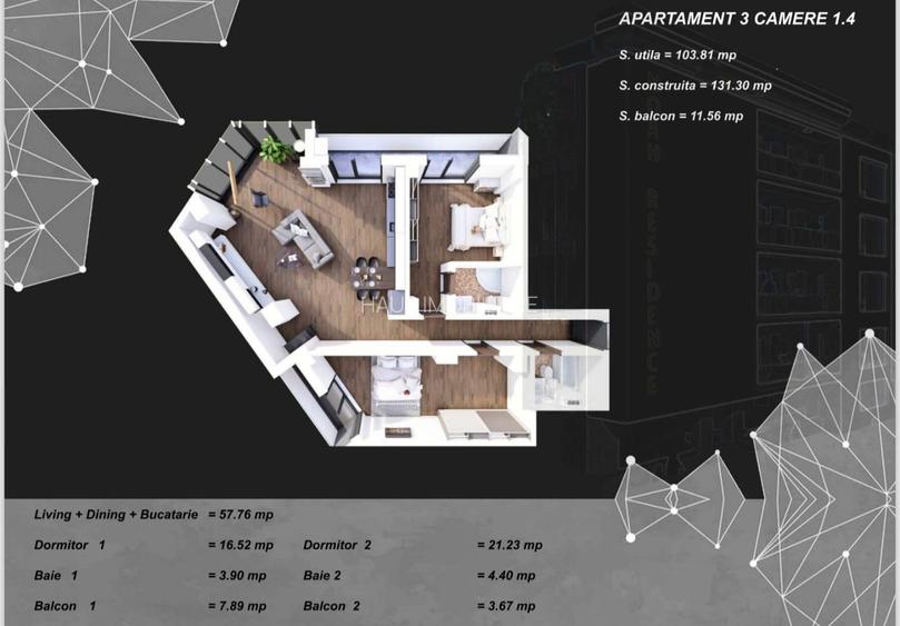 Tomis Plus apartament 3 camere nou incalzire pardoseala lift - 13