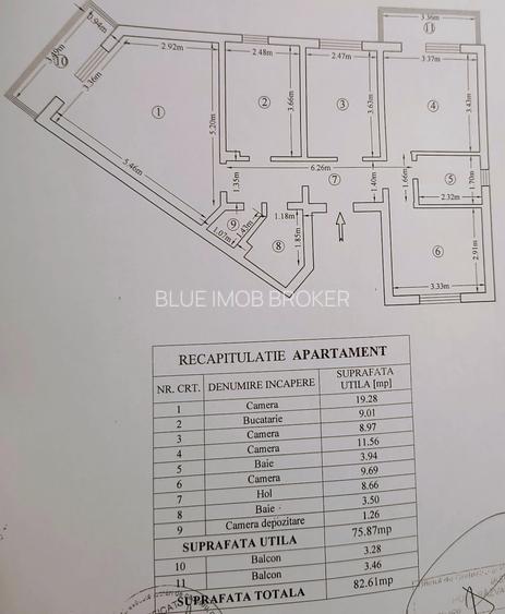 Apartament cu 4 camere, bloc 1982, etaj intermediar, in spate Iulius Mall - 3