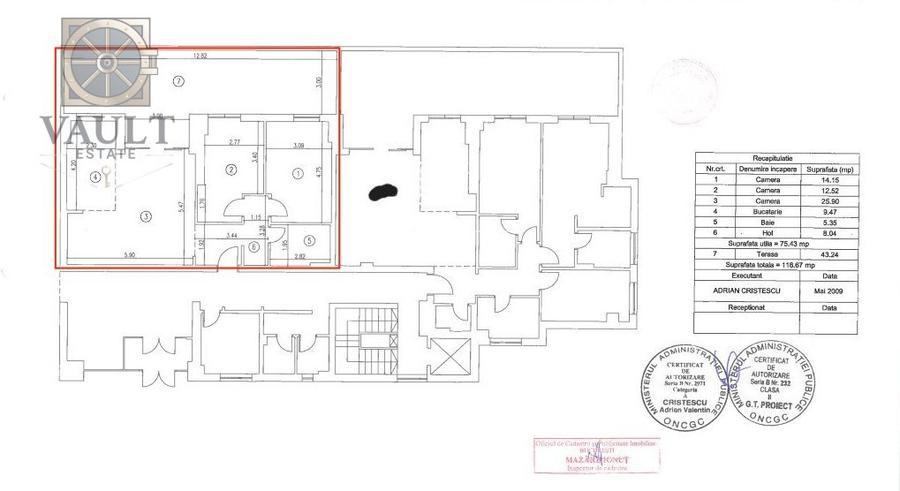 Apartament 3 camere - Loc de parca / Terasa / Piata Victoriei - 1