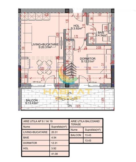2 camere tip studio cu terasa - 10
