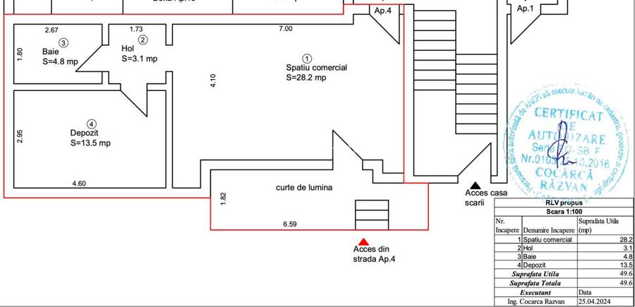 De inchiriat spatiu modern 49,6 mp, zona Kaufland - Sos. Alba Iulia - 7