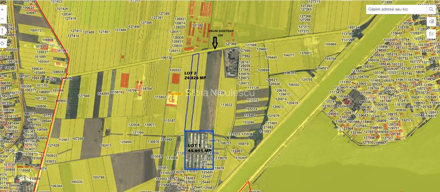 Oportunitate dezvoltare  _ 4.5Ha intravilan + 2.4Ha extravilan cu acces DJ 266 - 2