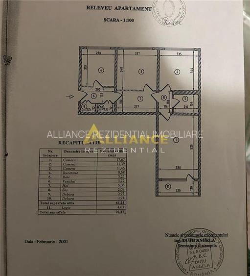 De vanzare apartament 3 camere, Turnul Magurele, construit 1974. - 14
