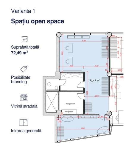 Spațiu comercial de închiriat în incintă Showroom Mobilă-– Ideal Design / Arhite - 2