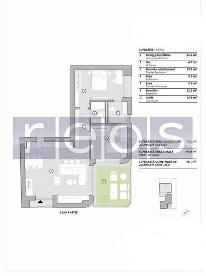 INCHIRIERE 3 CAMERE | PRIMA INCHIRIERE | PARTER | 91MP | LUX - 7
