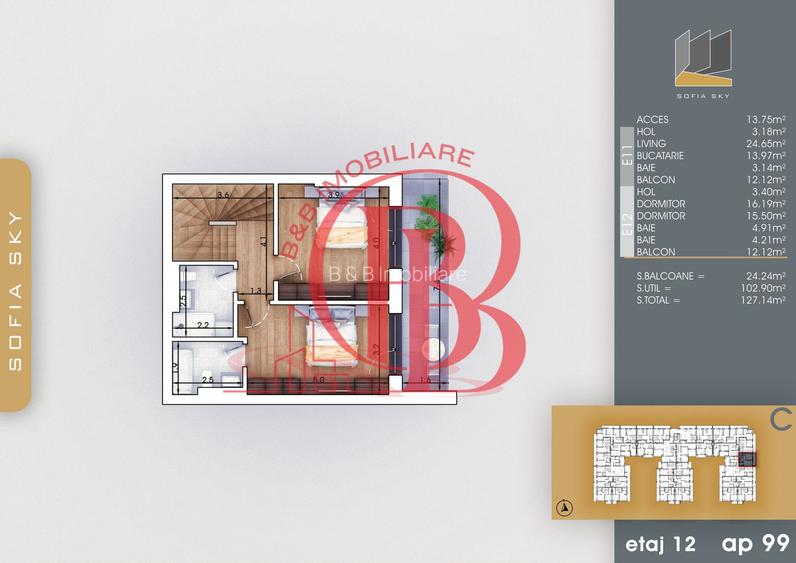 Apartament 3 camere mari cu scara interioara | 7min metrou Teclu - 2