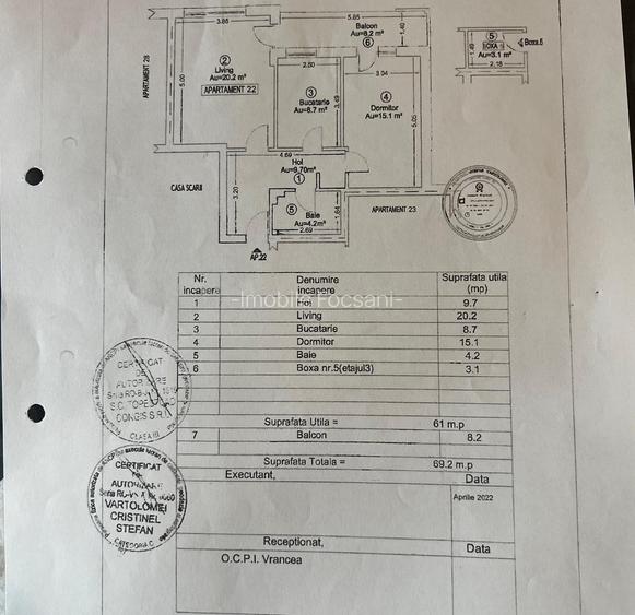 Apartament 2 camere-Str Cuza Voda-Mobilat-Utilat-60 mp - 2