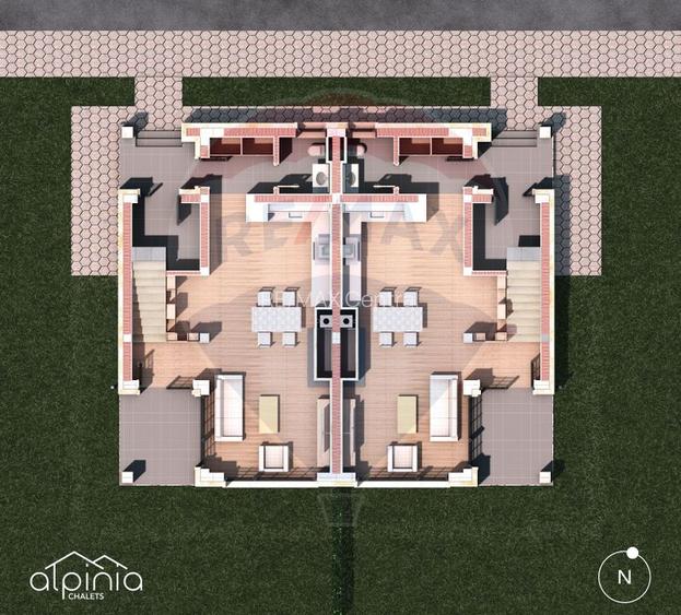 Teren 1600 mp cu proiect & autorizație, Chalet Duplex Râșnov Glăjerie - 7