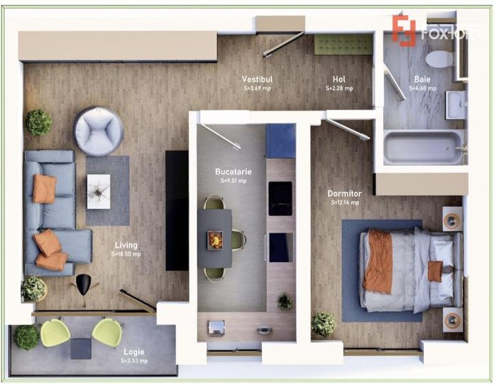 COMISION 0% Apartament cu 2 camere, loc de parcare, bloc nou, zona Mehala