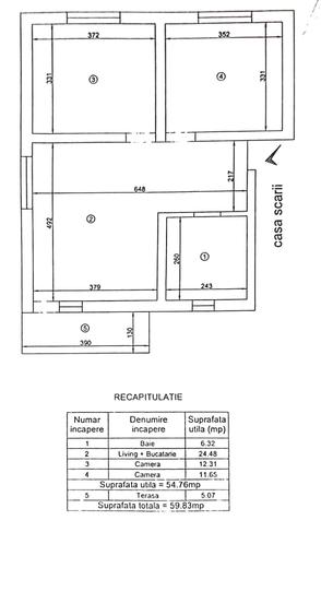 Apartament 3 camere, gradina, mobilat, 2 locuri parcare, Bucium Visan