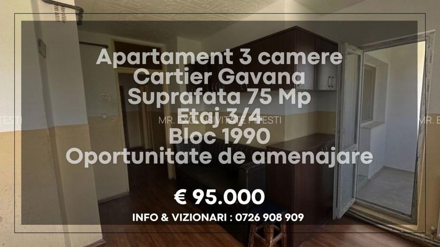 Apartament decomandat 3 camere Gavana - 4