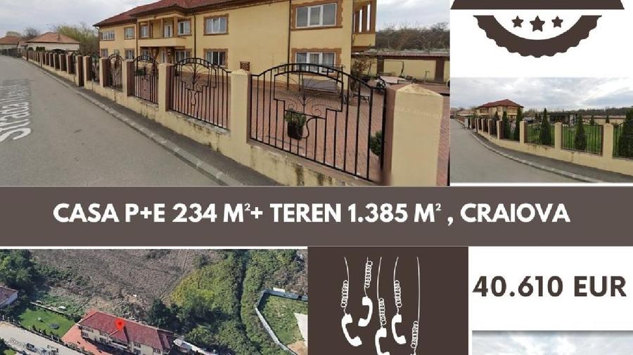 CASA P+E 234 m²+ TEREN 1.385 m² , Craiova