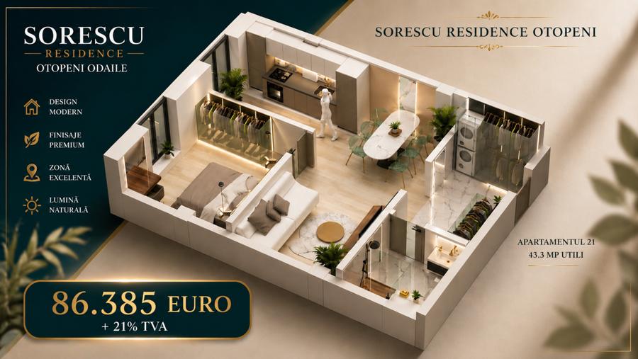 Sorescu Residence - Apartamente cu 2 camere, parcare, mutare imediata