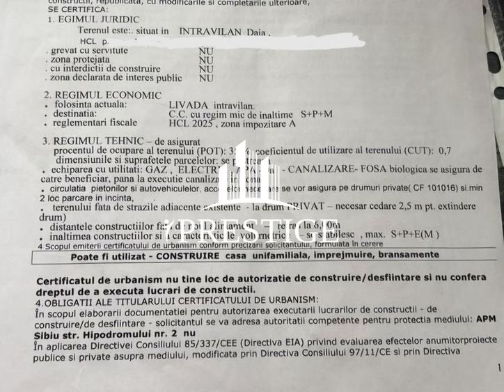 TEREN INTRAVILAN 960 MP ÎN DAIA NOUĂ | ÎMPREJMUIT | UTILITĂȚI