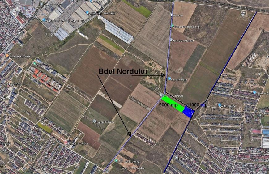 Teren construibil cu deschidere la Bdul Nordului