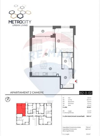 Apartament 2 camere de vanzare in MetroCity Sector 1 - 1