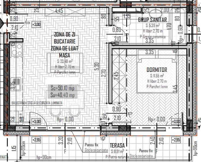 Apartament 2 camere, 40mp, balcon, orientare sudica, Baciu