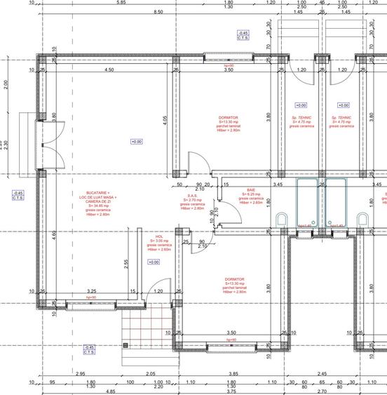 Duplex despartit cu 3 camere si teren de 280/380 mp in Mosnita Noua