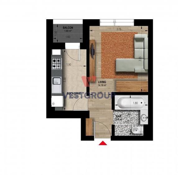 Apartamente 2 camere Weiner 12 Residence Militari Direct Dezvoltator