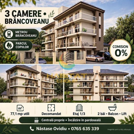 Apartament 3 Camere Brâncoveanu Comision 0%