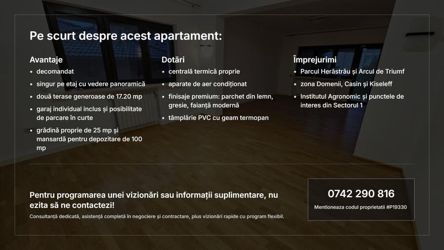 Apartament în Vilă | 4 Camere | Domenii | Ideal Office