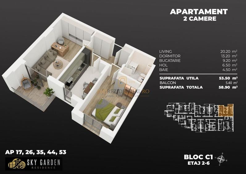 Apartament nou, finisat modern, 2 camere, decomandat, metrou Berceni